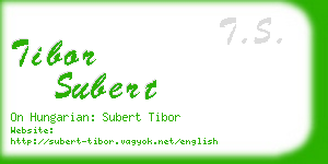 tibor subert business card